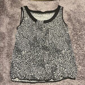 LOFT Monochrome Patterned Tank Top